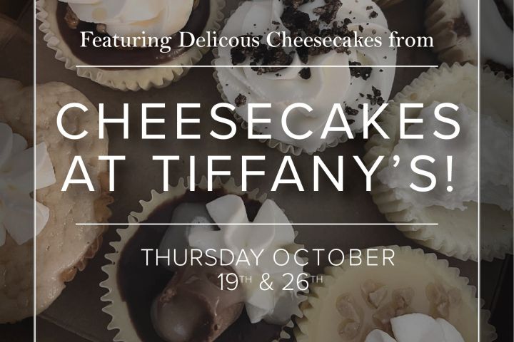 cheesecake at tiffany's sample during sip and shop mother's dress event Minster, OH