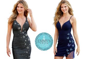 Amarra Homecoming Dress, 2022 HOCO stars (style 87126) and butterflies (style 87127)