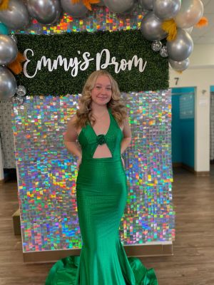 Sexy strapless bustier corsette top fitted skirt homecoming dress jessica angel blue jersey made in USA back view