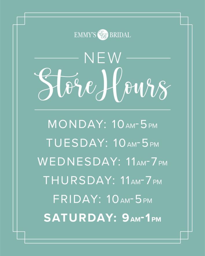 share your photos with Emmy's bridal of your wedding, prom, homecoming, mother's flower girl or first communion dress. Emmy's remembers serving area customers for 45 years.